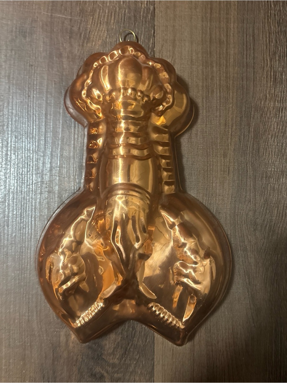 Copper Lobster Jelly Mold - Shiny Copper Tone